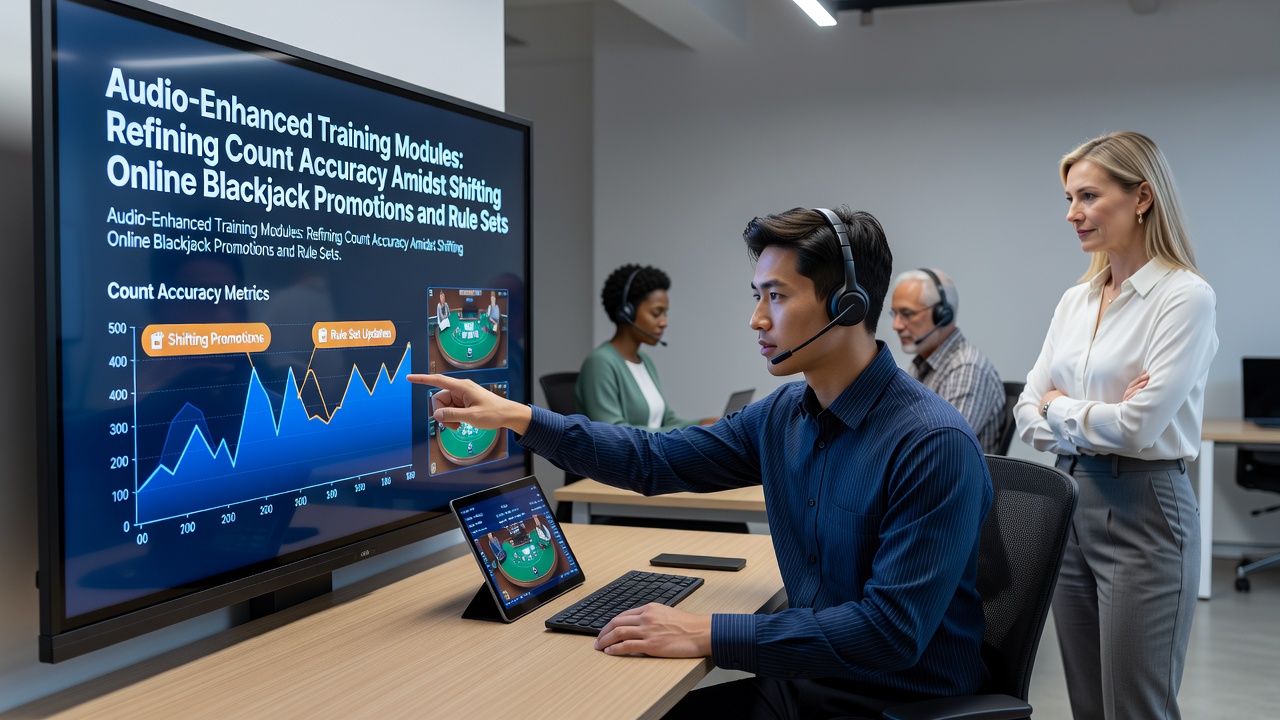Audiogestützte Blackjack-Trainingsumgebung mit visuellem Feedback und Zählhilfen