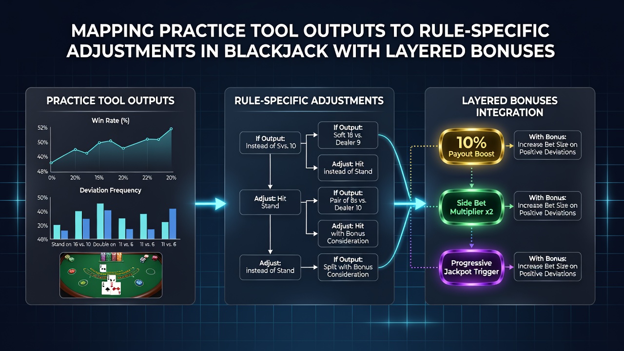 Übersicht über Blackjack-Trainings-Tools und regelbasierte Anpassungen mit gestaffelten Boni