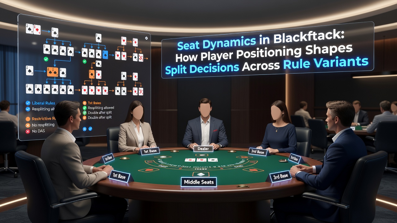 Analyse von Split-Entscheidungen mit Fokus auf Positionseinflüsse und Side-Pot-Wachstum in Blackjack-Varianten